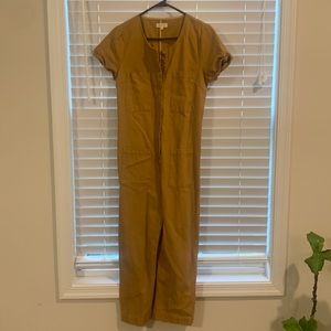 Roolee paperbag jumpsuit in camel